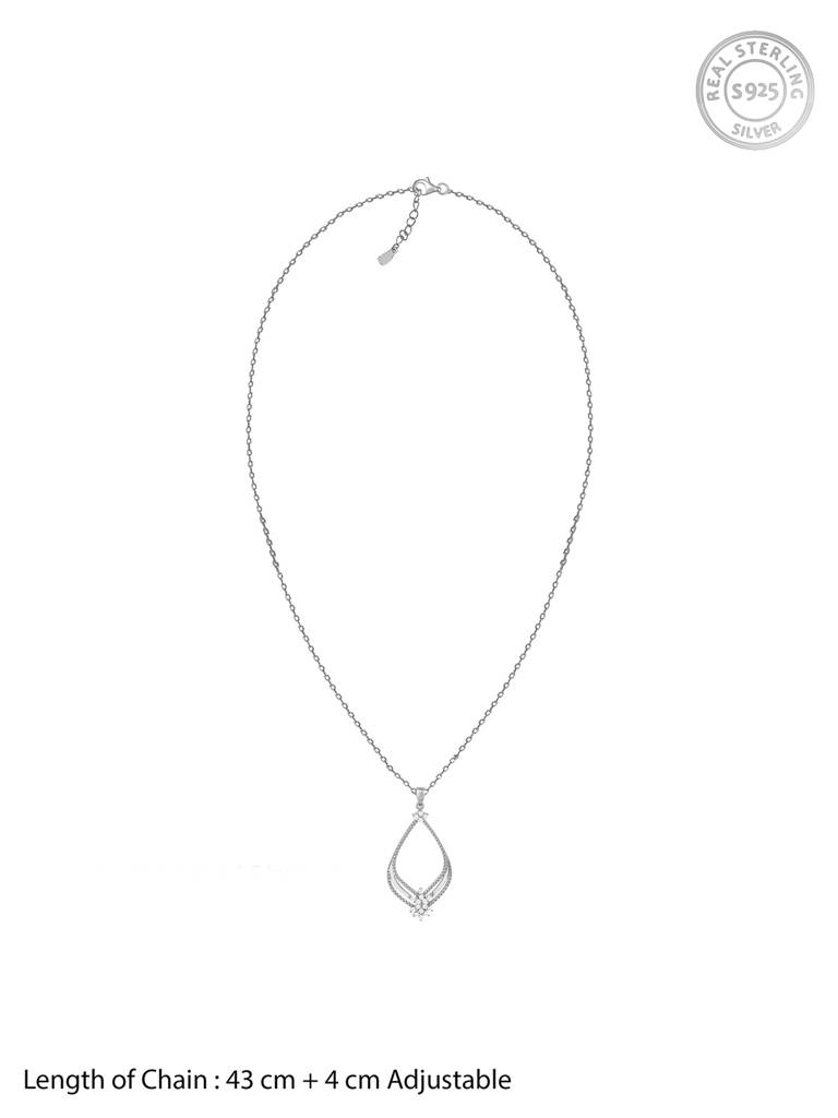 Giva 925 Sterling Silver Princess Pendant With Link Chain