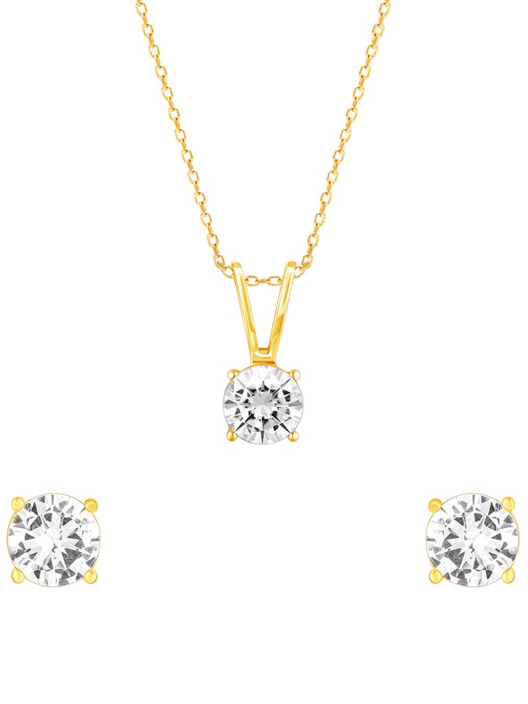 Giva 925 Sterling Silver Golden Zircon Set