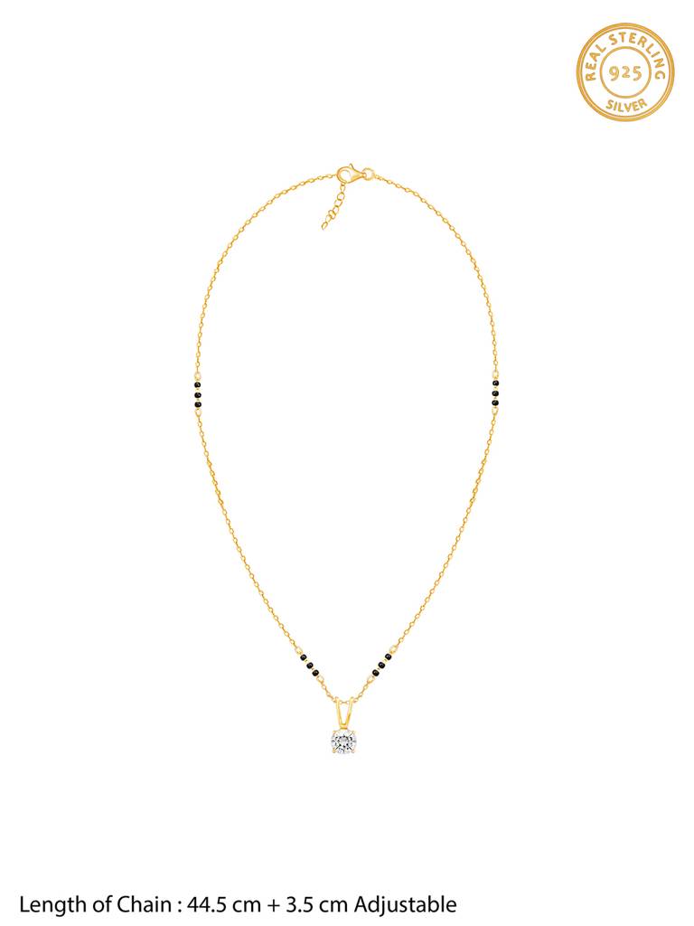 Giva 925 Sterling Silver Golden Forever Moments Mangalsutra Set