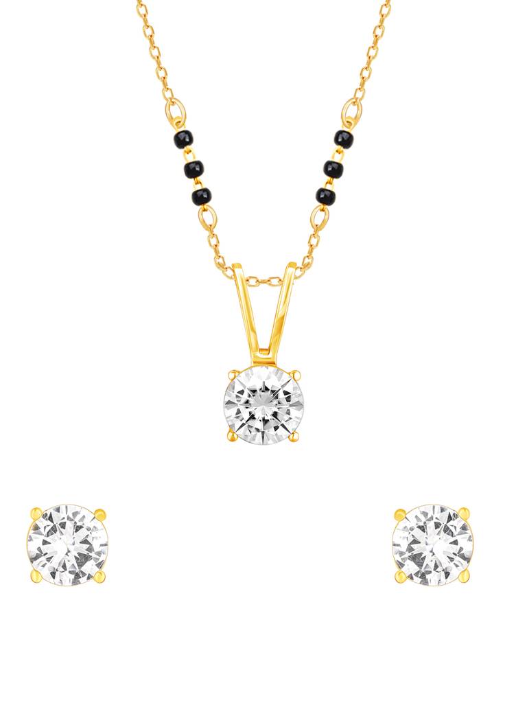 Giva 925 Sterling Silver Golden Forever Moments Mangalsutra Set