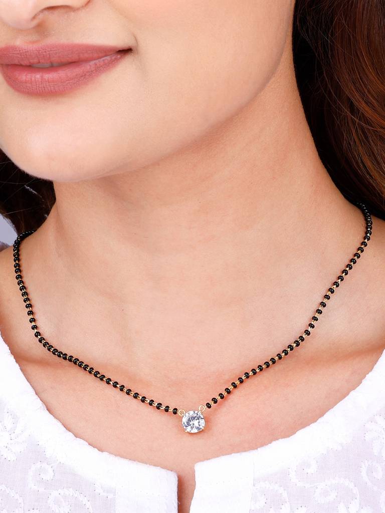 Giva 925 Sterling Silver Golden Forever Moments Mangalsutra Set