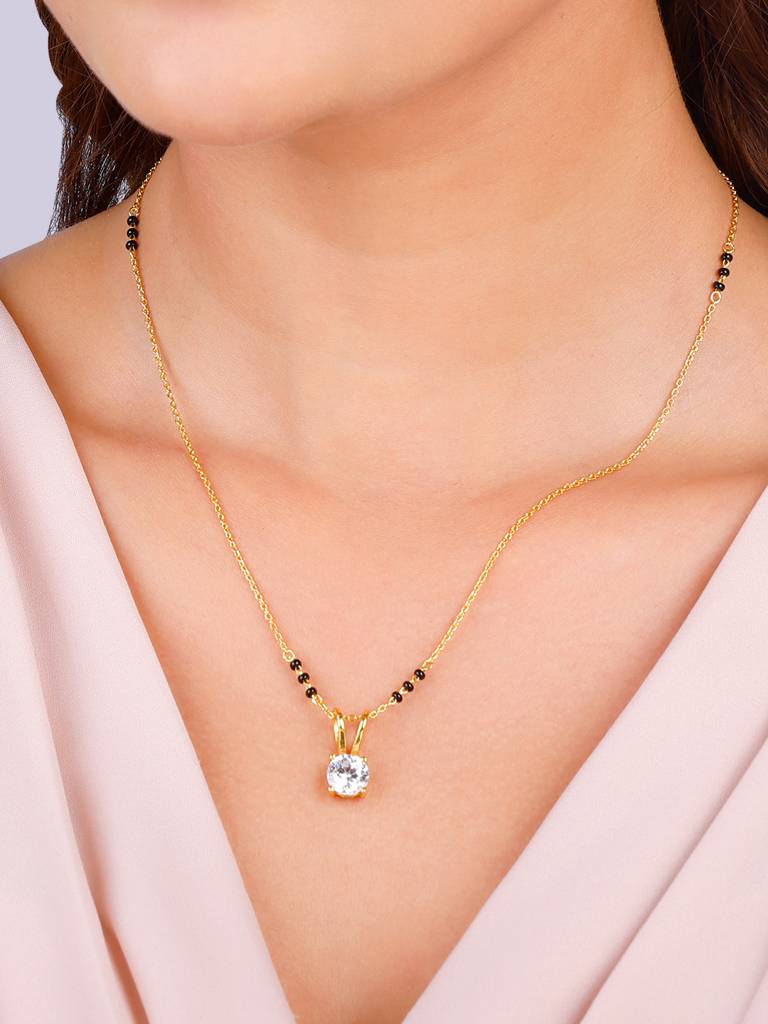 Giva 925 Sterling Silver Golden Forever Moments Mangalsutra