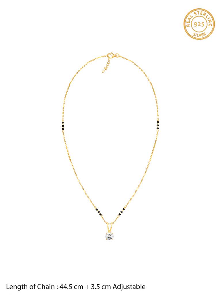Giva 925 Sterling Silver Golden Forever Moments Mangalsutra
