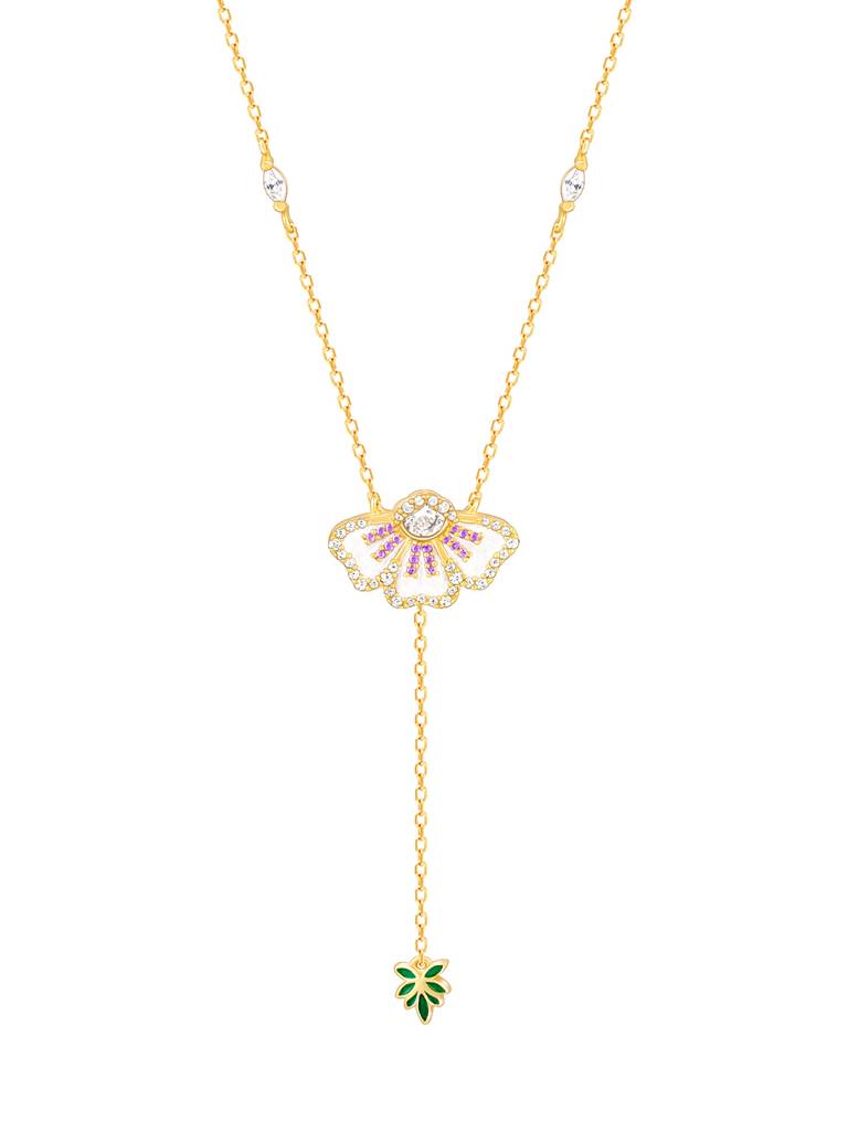 Giva 925 Silver Bhumi Gold Eye Bright Flower Lariat Necklace : PD02268