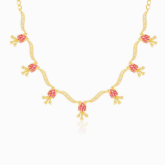 Giva 925 Silver Bhumi Golden Brahma Kamal Bud Necklace : PD02272