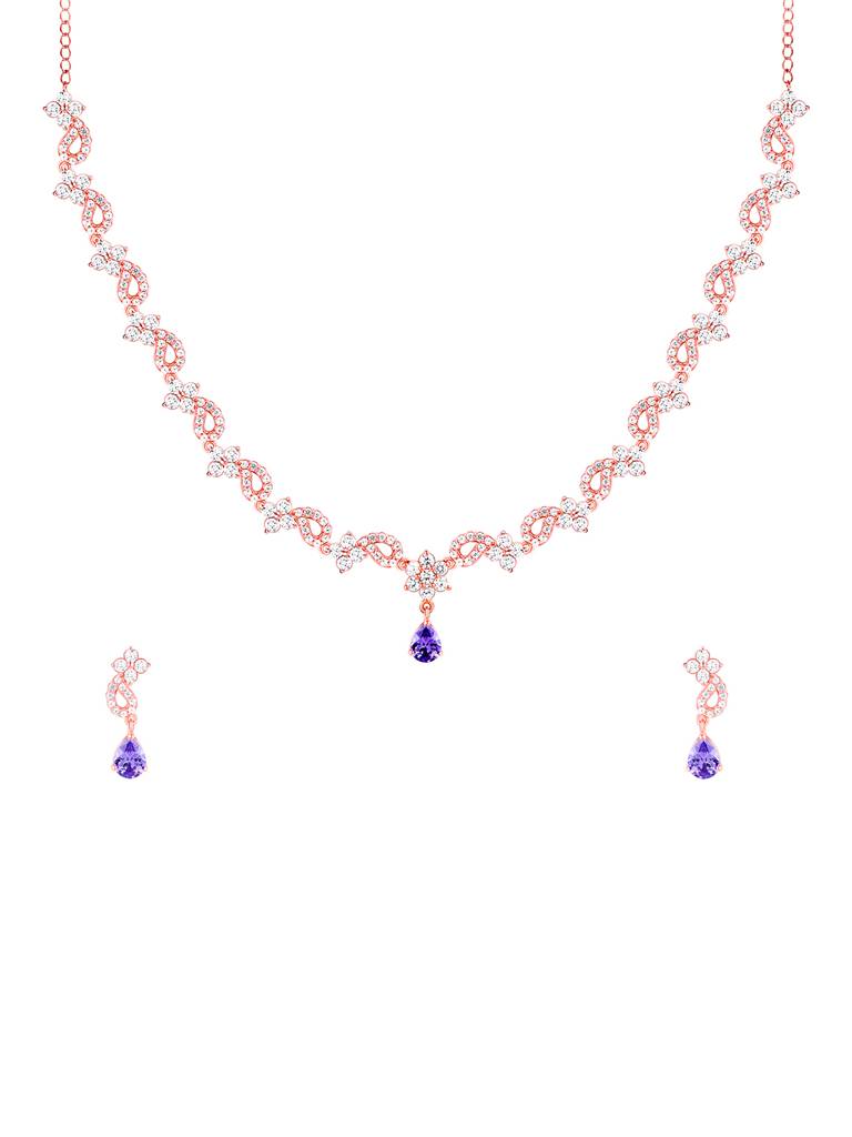 Giva 925 Sterling Silver Rose Gold Bridal Celebration Set