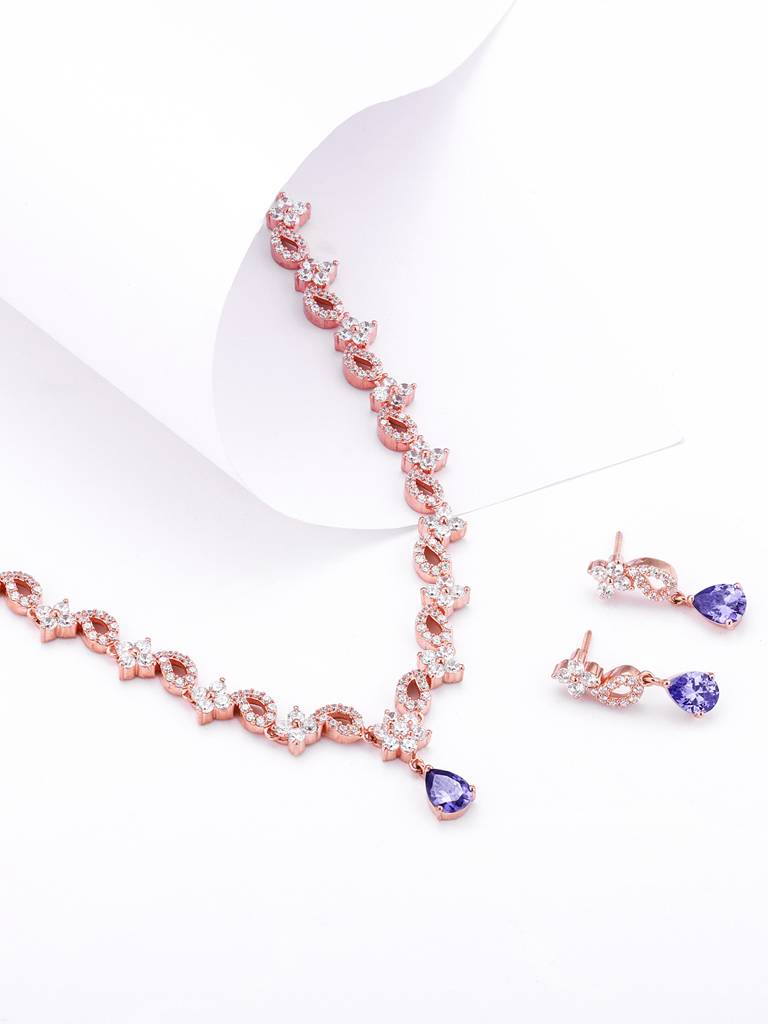 Giva 925 Sterling Silver Rose Gold Bridal Celebration Set