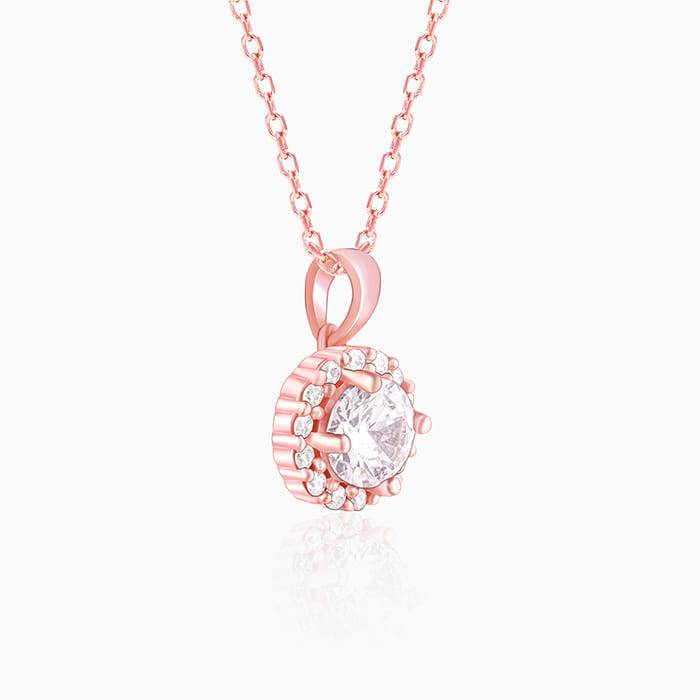 Giva 925 Silver Rose Gold Eve Beauty Pendant With Link Chain : PD02276