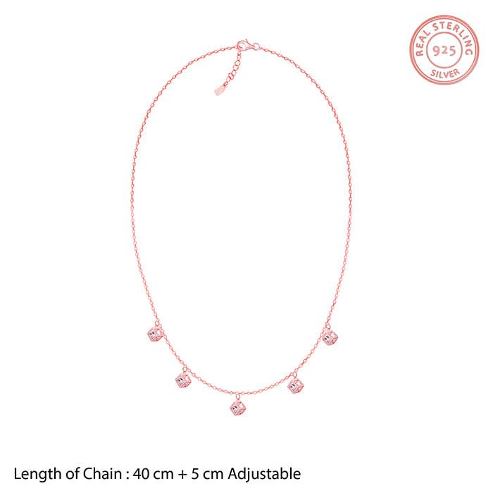 Giva 925 Silver Rose Gold Cubic Crystal Set Of Three| Gifts For Women And Girls | With Cer : PD02281ER02522BR047