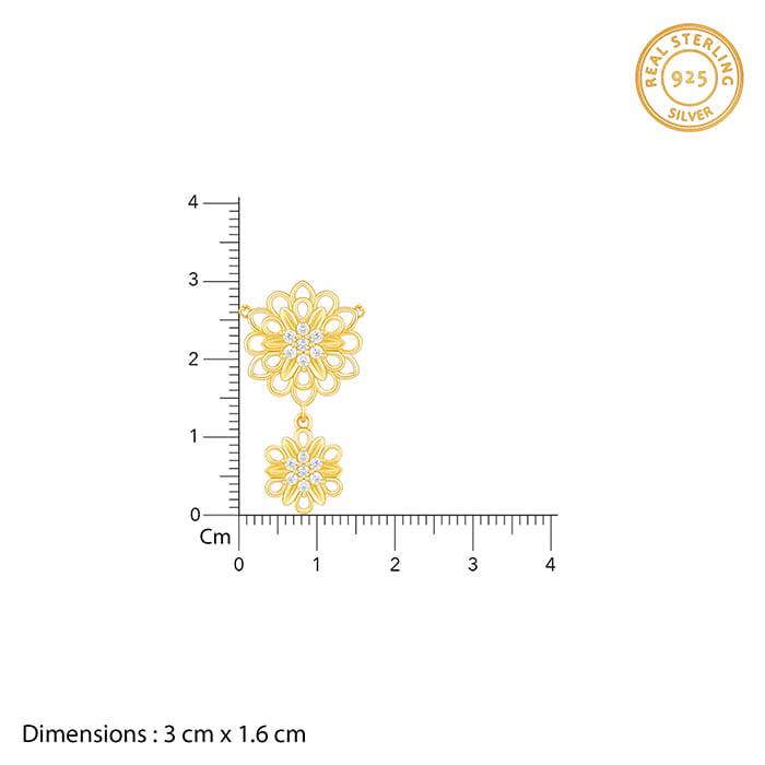 Giva 925 Sterling Silver Golden Blooming Flower Necklace| Pendant To Gift Women & Girls |  : PD02283