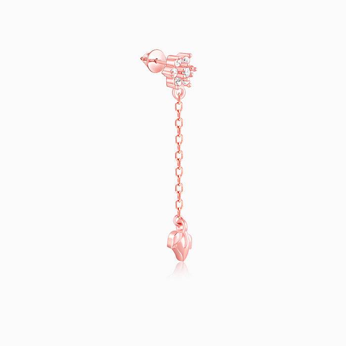 Giva 925 Sterling Silver Rose Gold Swish Of Shine Set| Gifts For Women And Girls | With Ce : PD02284ER02525