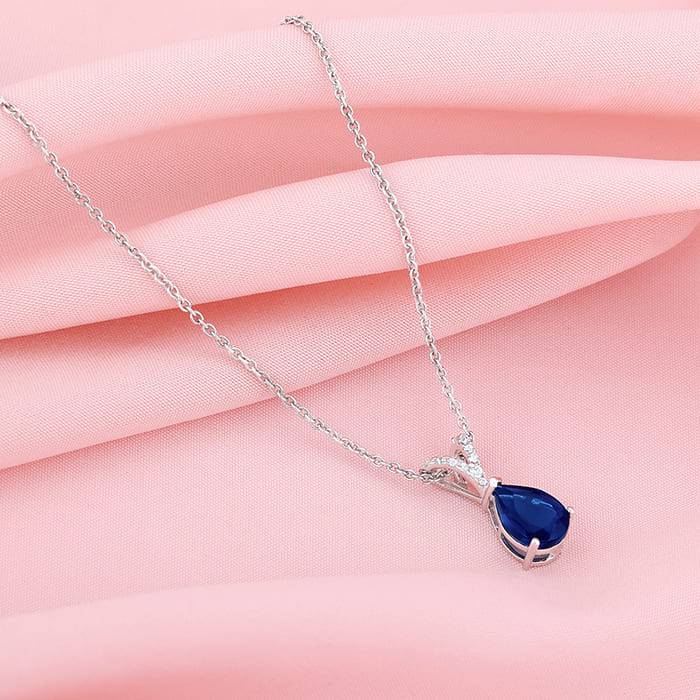 Giva 925 Silver Midnight Blue Pendant With Link Chain : PD02288