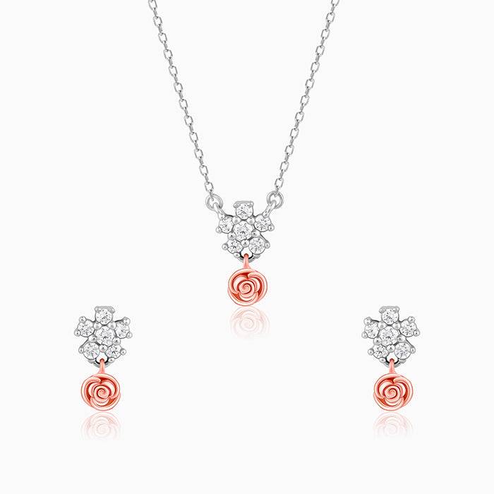 Giva 925 Sterling Studded Rose Set| Gifts For Women And Girls | With Certificate Of Authen : PD02289ER02623