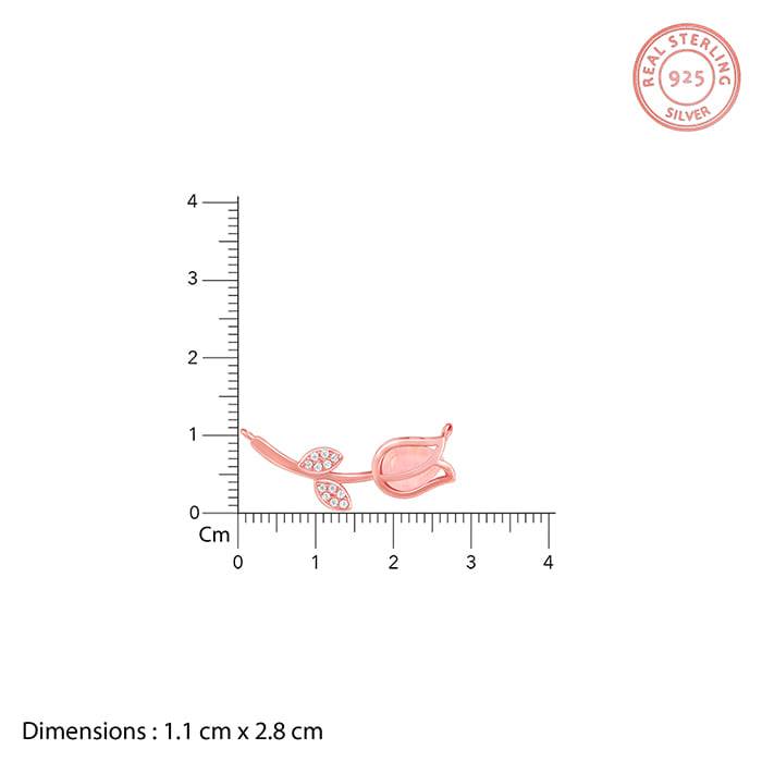 Giva 925 Sterling Silver Anushka Sharma Pink Quartz Flower Essential Set| Gifts For Women  : PD0228ER02531R01613