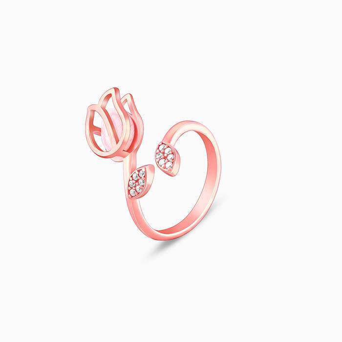 Giva 925 Silver Rose Gold Pink Quartz Flower Set Of Two| Gifts For Women And Girls | With  : PD0228R01613