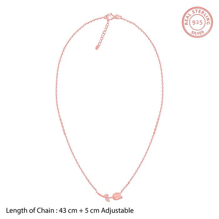 Giva 925 Silver Rose Gold Pink Quartz Flower Set Of Two| Gifts For Women And Girls | With  : PD0228R01613