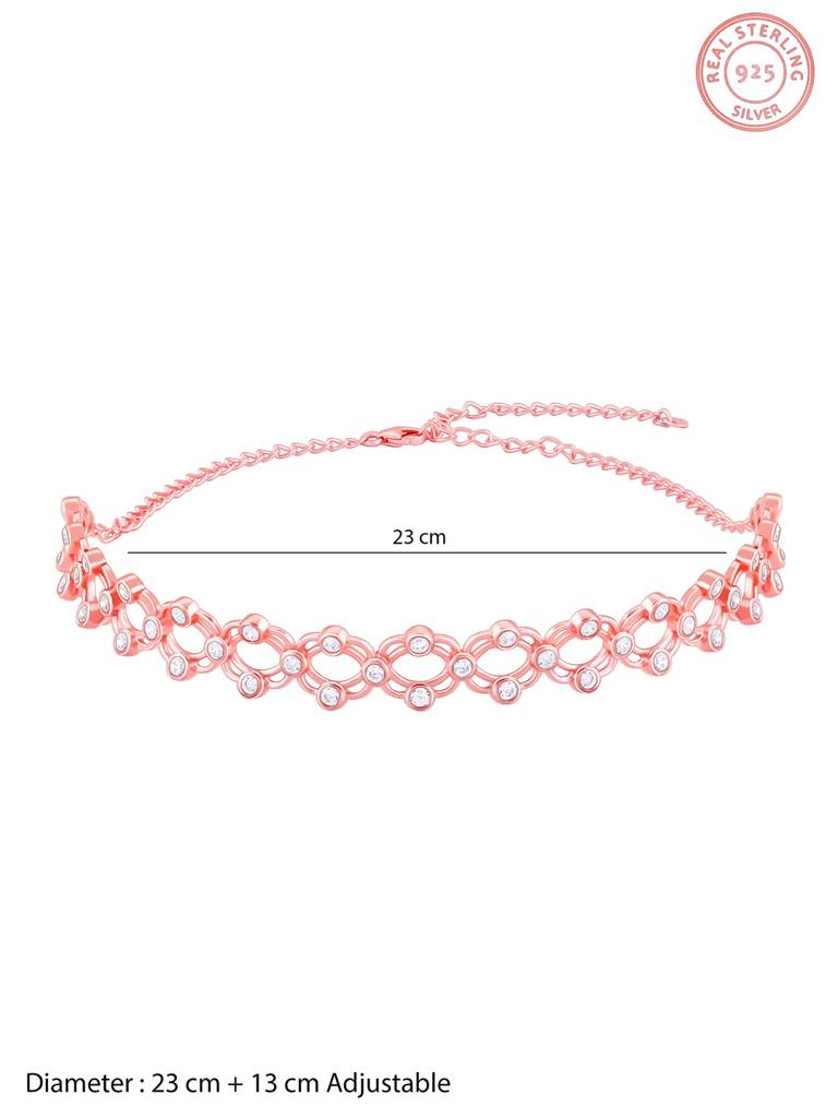 Giva 925 Silver Rose Gold Supple Necklace : PD02290