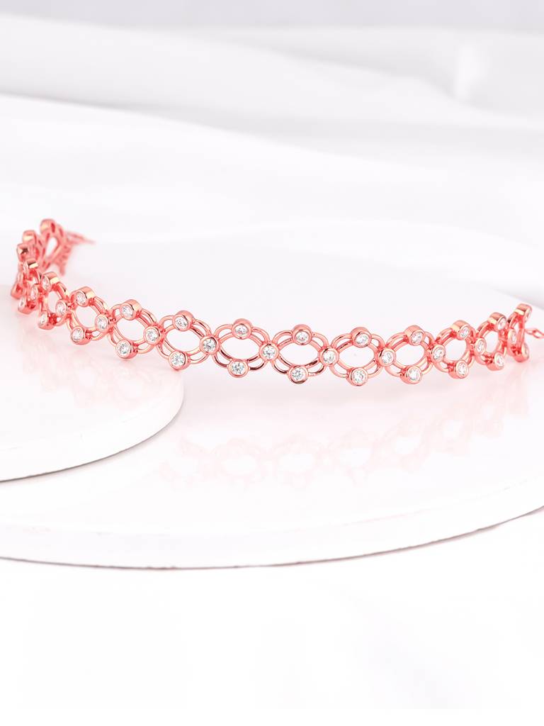 Giva 925 Silver Rose Gold Supple Necklace : PD02290