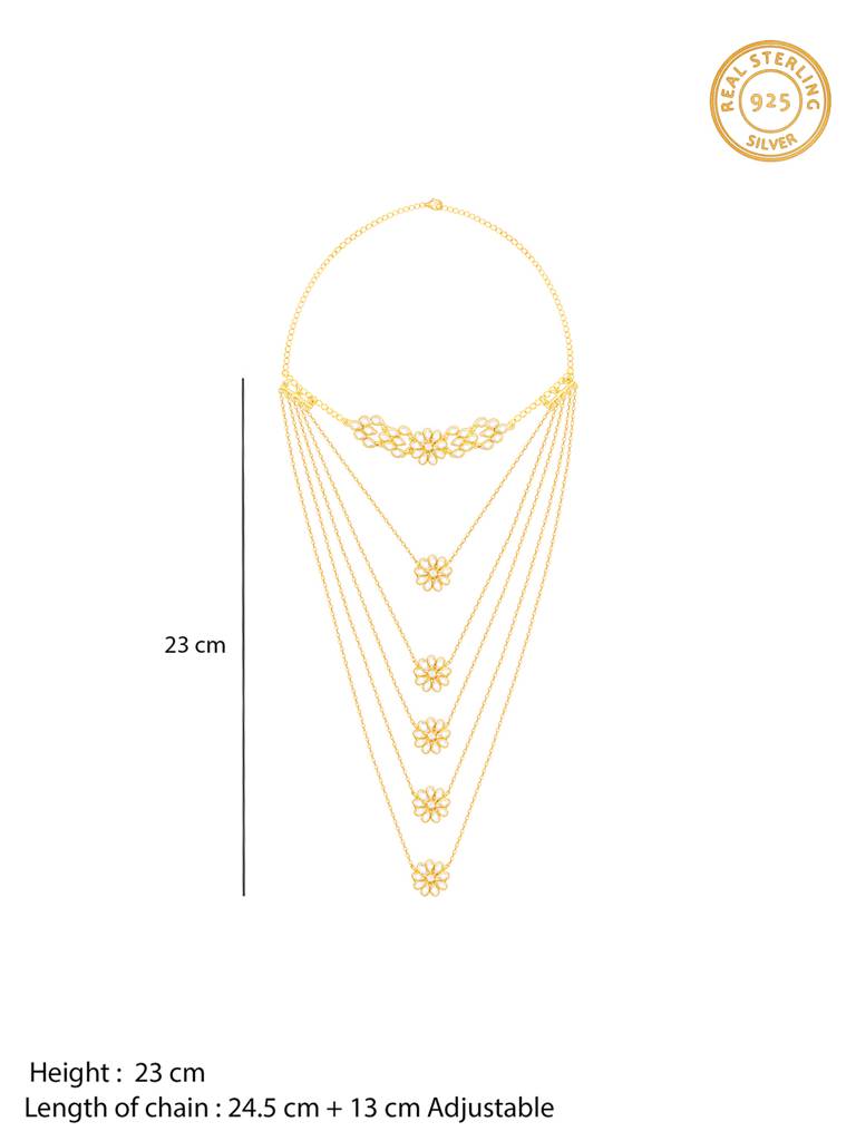 Giva 925 Silver Laung Da Lashkara Layered Necklace : PD02297