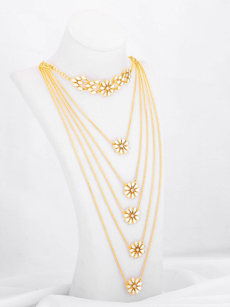 Giva 925 Silver Laung Da Lashkara Layered Necklace : PD02297