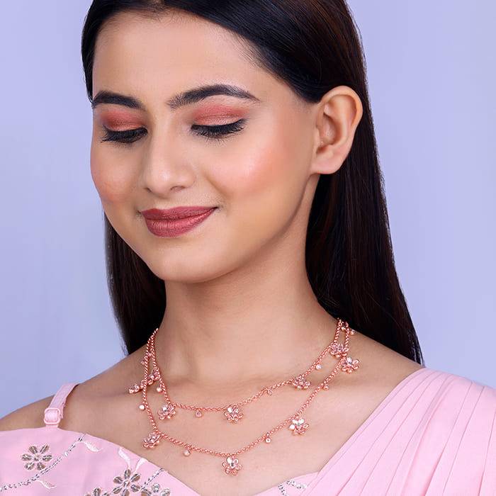 925 Silver Kudiye Ni Tere Layered Necklace For Women : PD02298