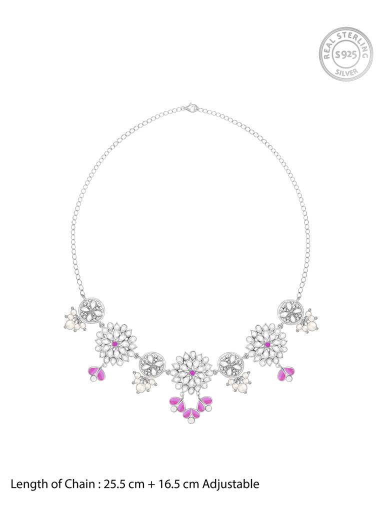 Silver Din Shagna Da Necklace : PD02305