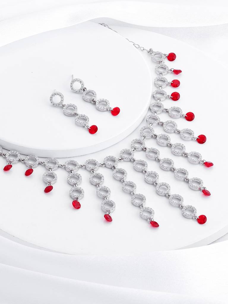 925 Silver Love In Circles Set For Women And Girls : PD02318ER02570