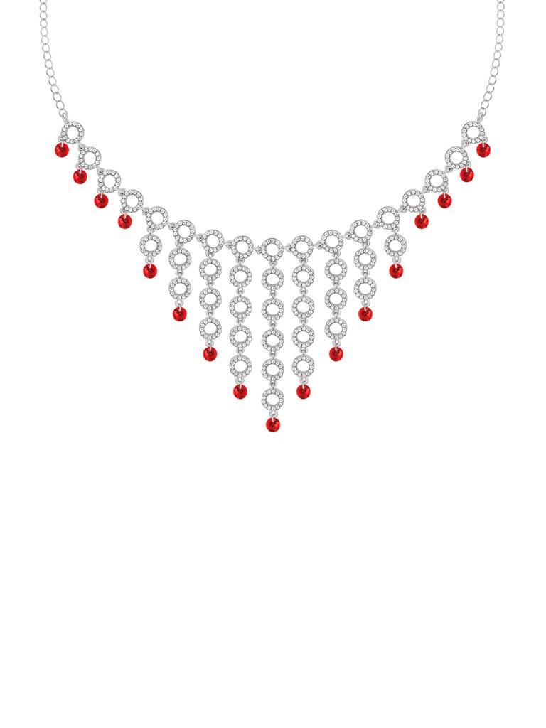 925 Silver Love In Circles Necklace For Womens And Girls : PD02318
