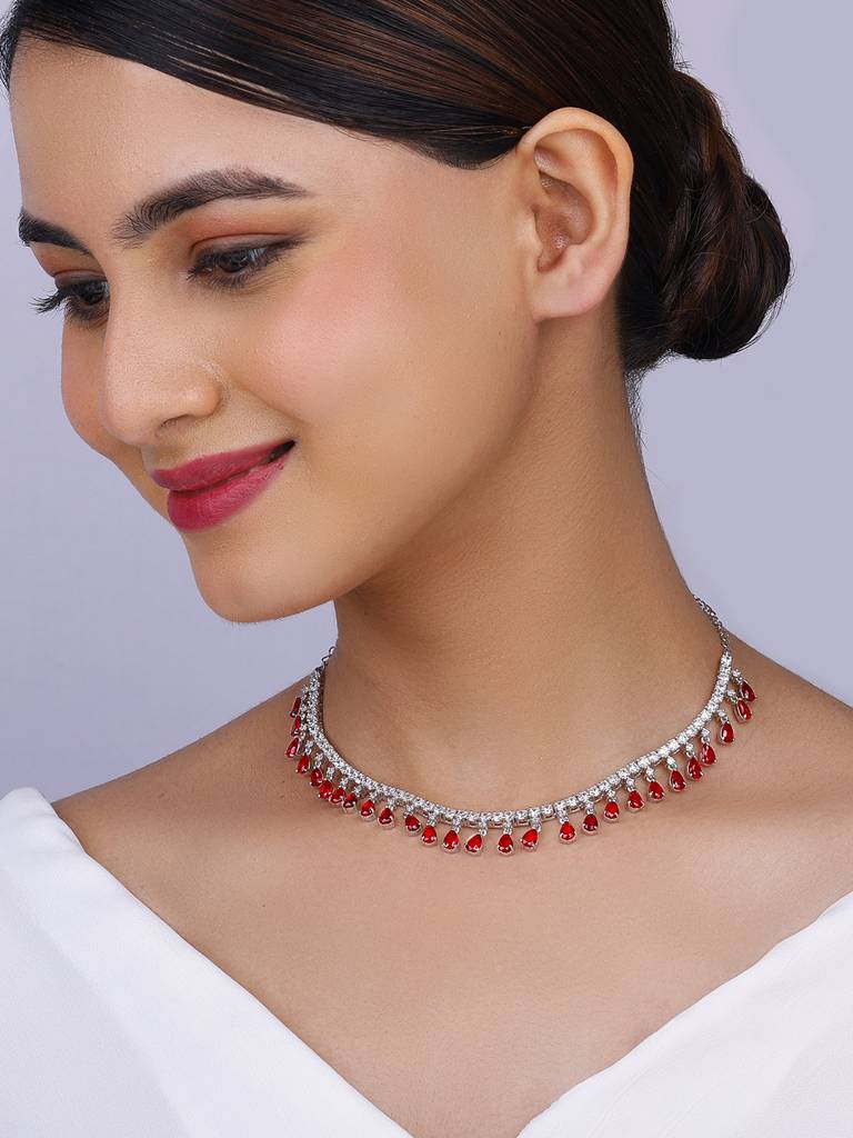 925 Silver We Fell In Love Necklace For Womens And Girls : PD02320