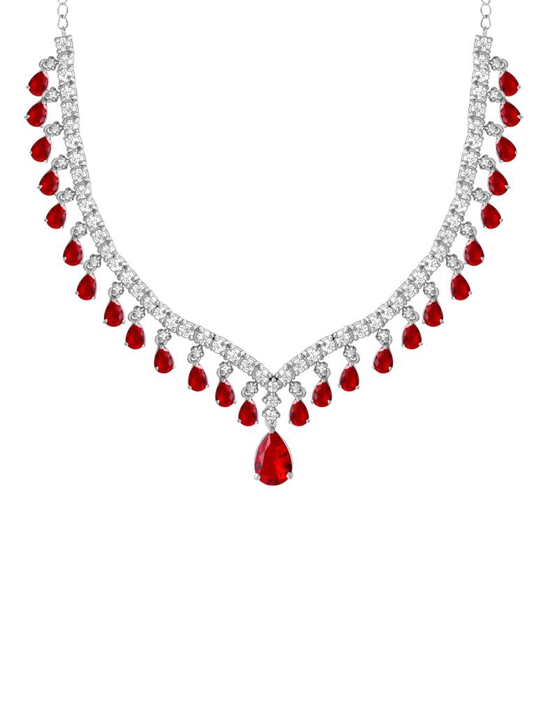 925 Silver Better Half Necklace For Womens And Girls : PD02321