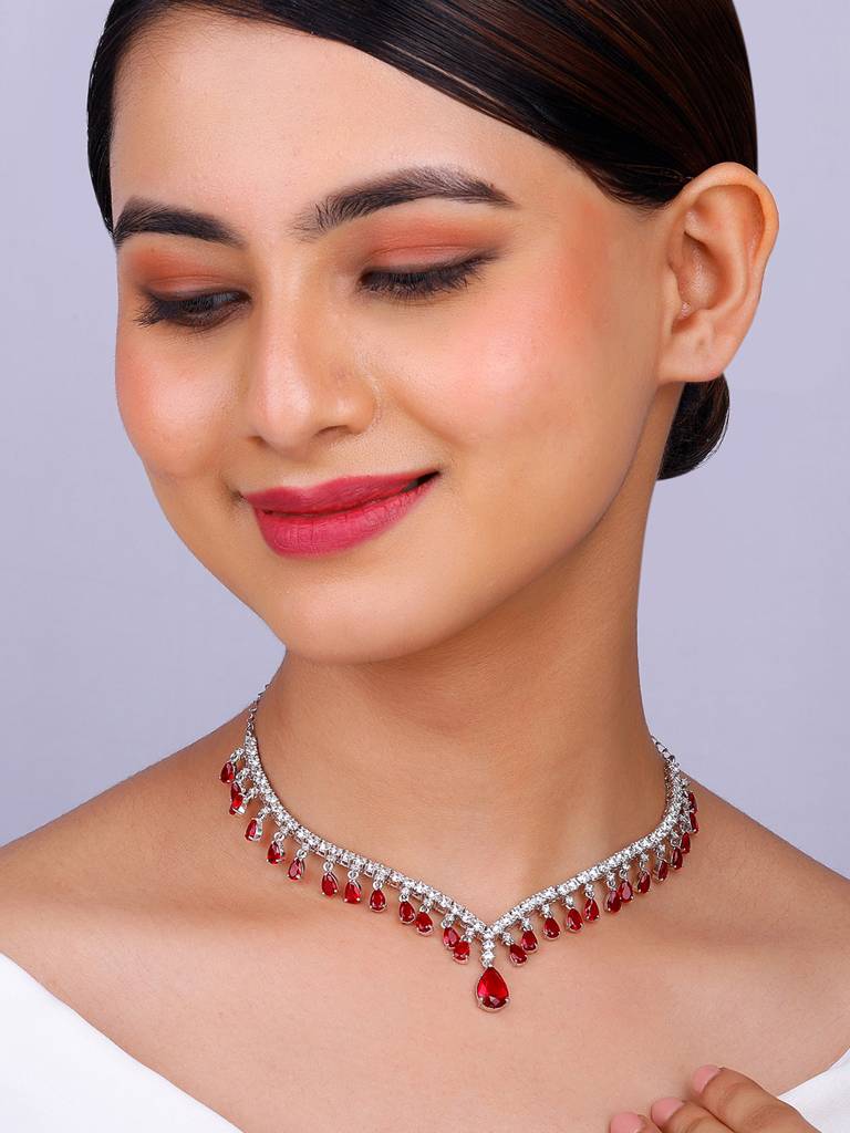 925 Silver Better Half Necklace For Womens And Girls : PD02321