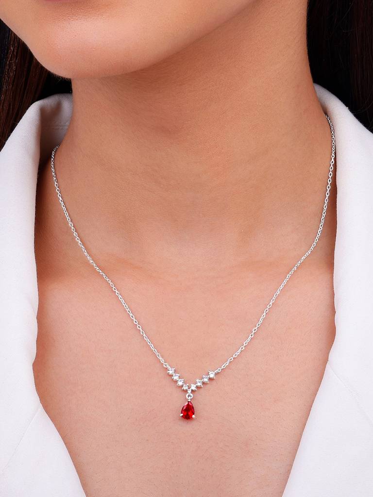 925 Silver Soulmate Necklace For Womens And Girls : PD02330