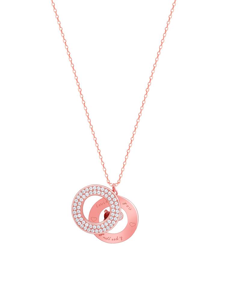 Giva 925 Silver Rose Gold Custom Loving You Endlessly Pendant With Link Chain : PD02334