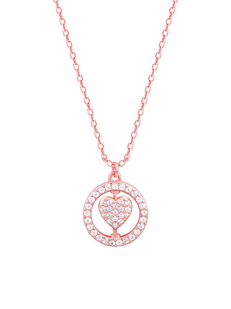 Giva 925 Silver Rose Gold Custom You Complete Me Pendant With Link Chain : PD02336