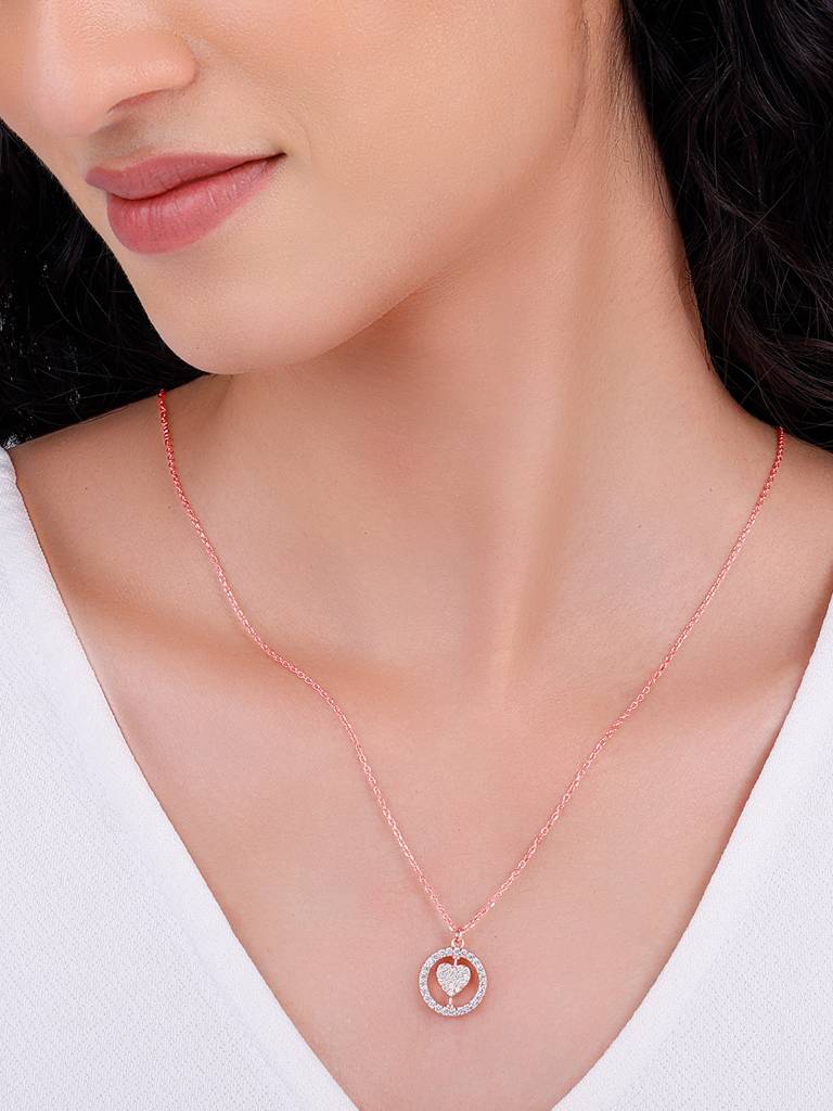 Giva 925 Silver Rose Gold Custom You Complete Me Pendant With Link Chain : PD02336