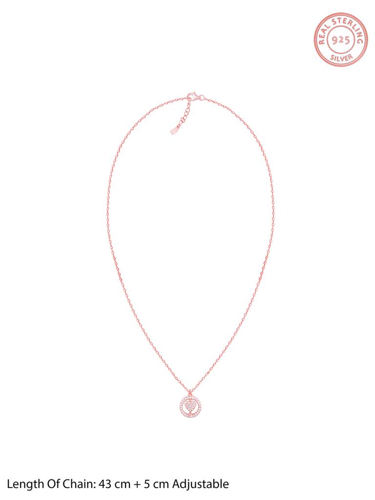 Giva 925 Silver Rose Gold Custom You Complete Me Pendant With Link Chain : PD02336