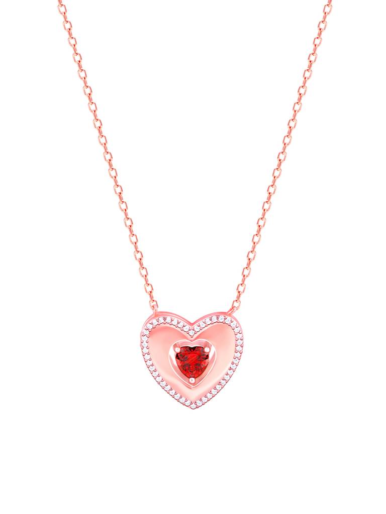 Giva 925 Silver Rose Gold Custom I Love You Pendant Necklace : PD02340