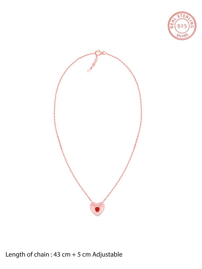 Giva 925 Silver Rose Gold Custom I Love You Pendant Necklace : PD02340