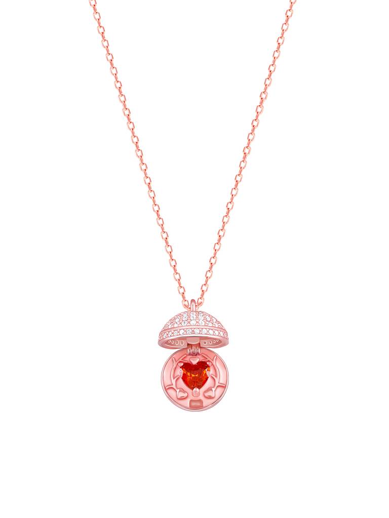 Giva 925 Silver Rose Gold Heart Treasures Pendant With Link Chain : PD02342
