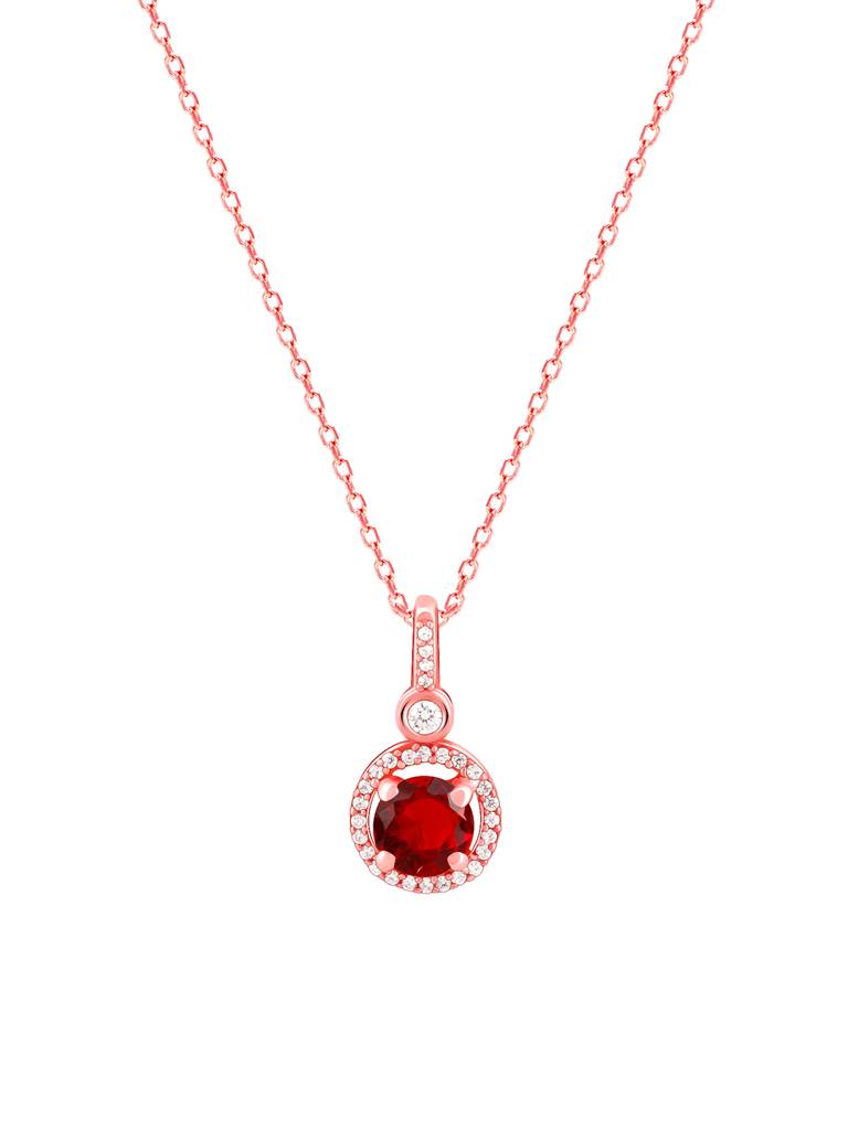 925 Silver Rose Gold One And Only Pendant With Link Chain For Womens And Girls : PD02347