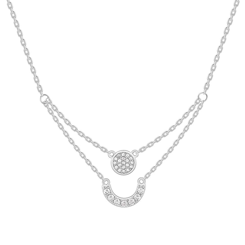 Giva 925 Silver Lune Layered Necklace : PD02349