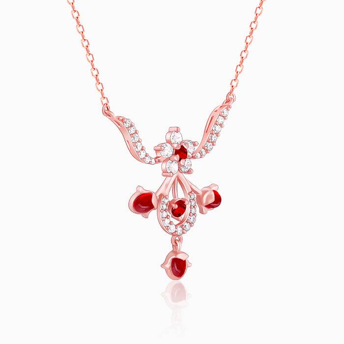 Giva 925 Silver Rose Gold Grow In Love Necklace : PD02355