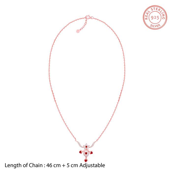 Giva 925 Silver Rose Gold Grow In Love Necklace : PD02355