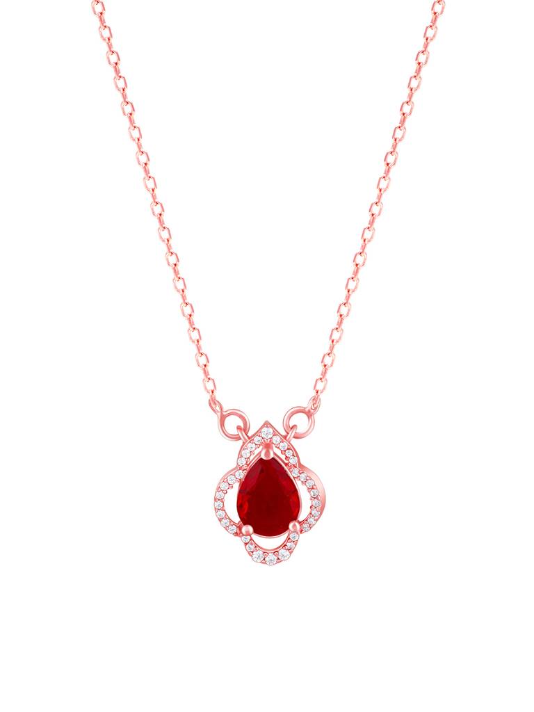 Giva 925 Silver Rose Gold Love Confession Necklace : PD02359