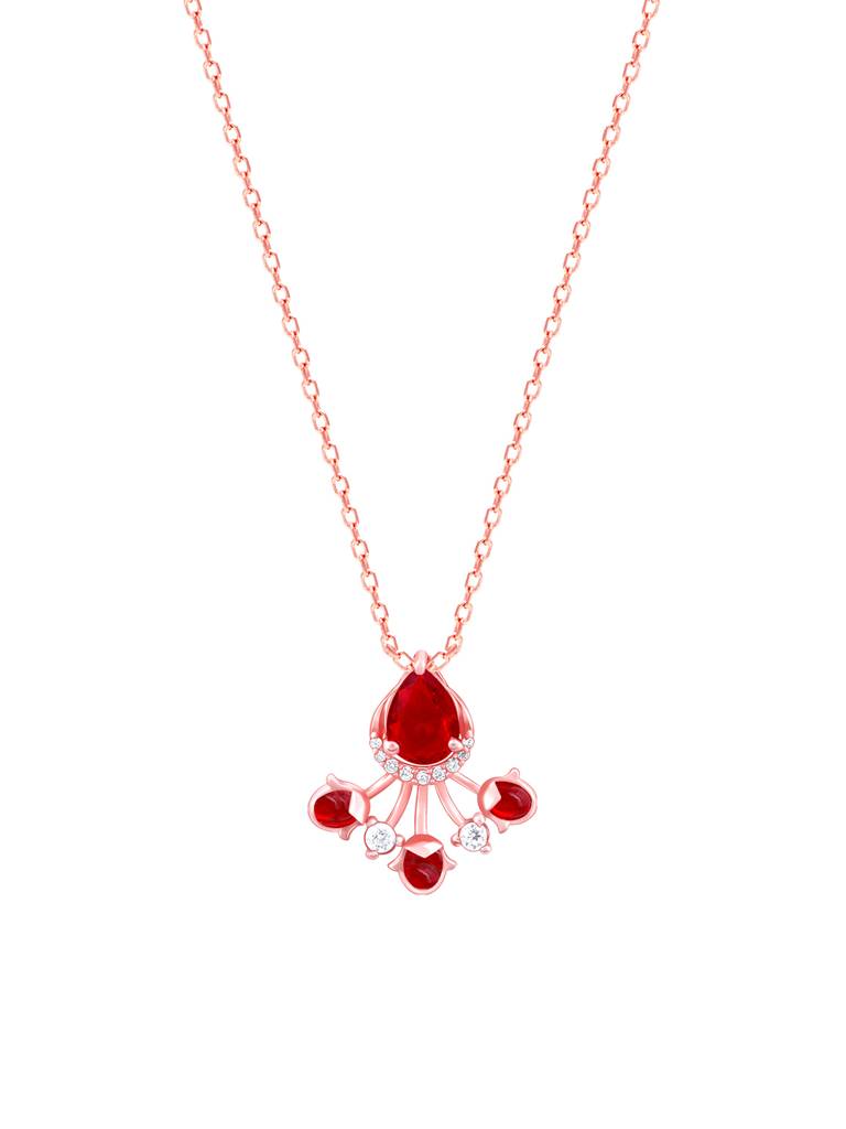 Giva 925 Silver Rose Gold Liberty Of Love Pendant With Link Chain : PD02360