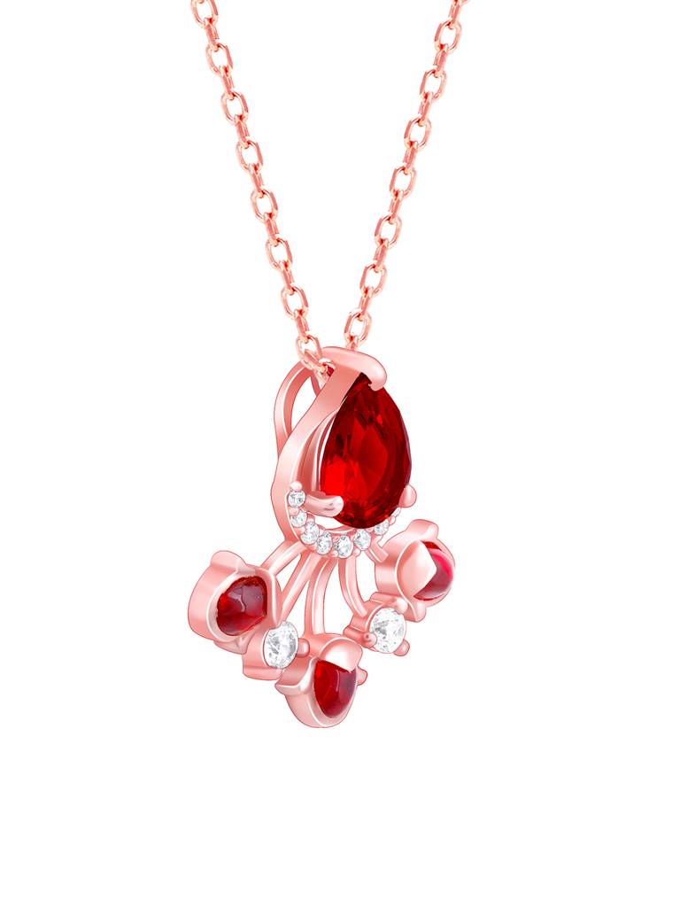 Giva 925 Silver Rose Gold Liberty Of Love Pendant With Link Chain : PD02360