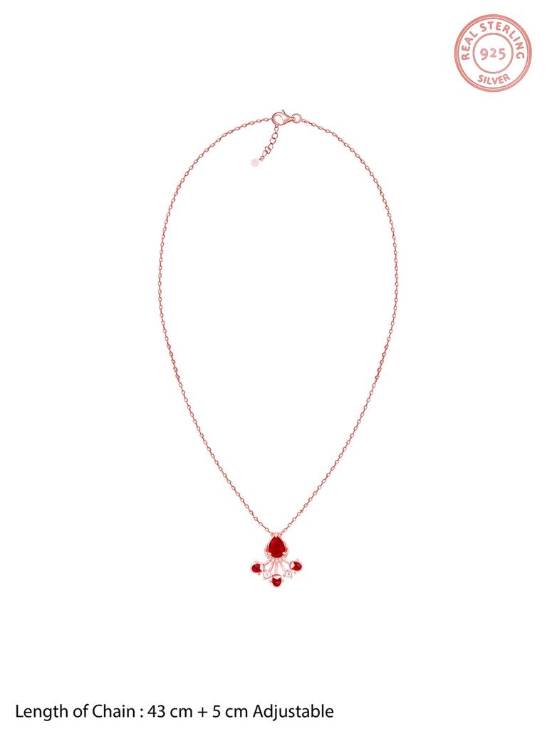Giva 925 Silver Rose Gold Liberty Of Love Pendant With Link Chain : PD02360