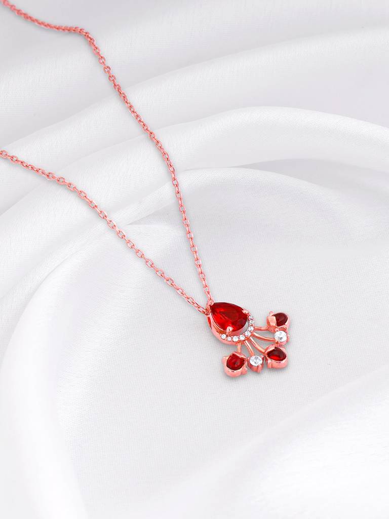 Giva 925 Silver Rose Gold Liberty Of Love Pendant With Link Chain : PD02360