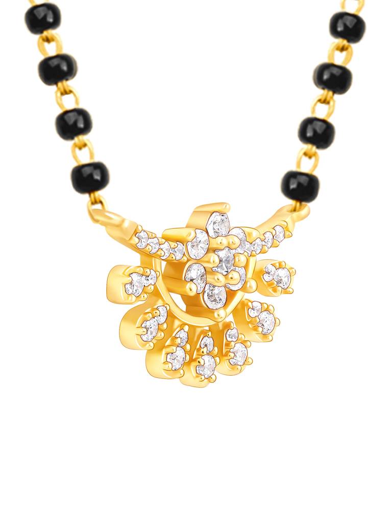 Giva 925 Silver Golden Floral Moon Mangalsutra : PD02365