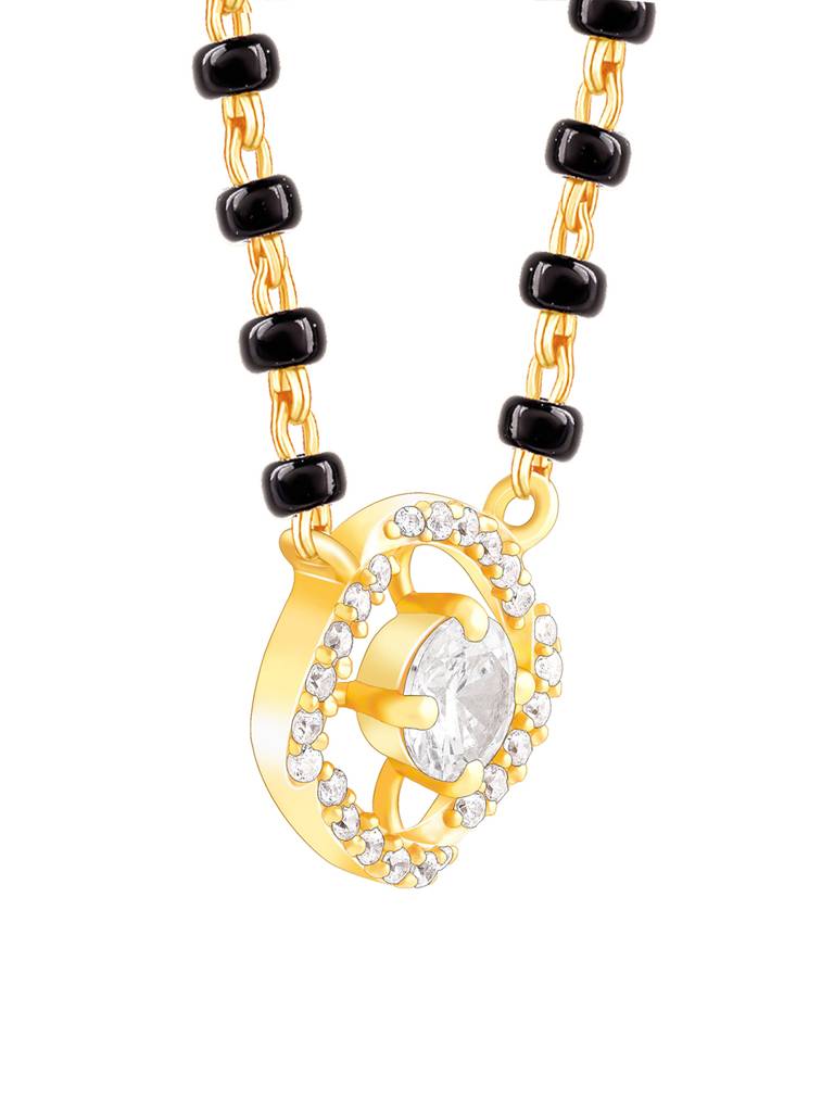 Giva 925 Silver Golden Glitter It On Mangalsutra : PD02366